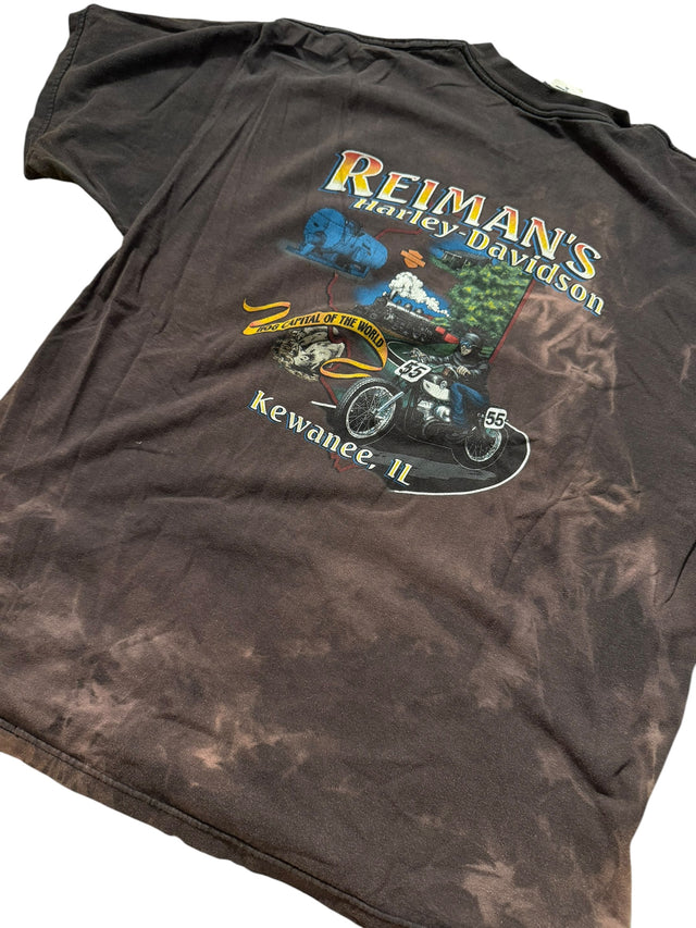Vintage Harley-Davidson Faded Blade & Knuckle Pocket Tee - REIMAN'S Kewanee IL