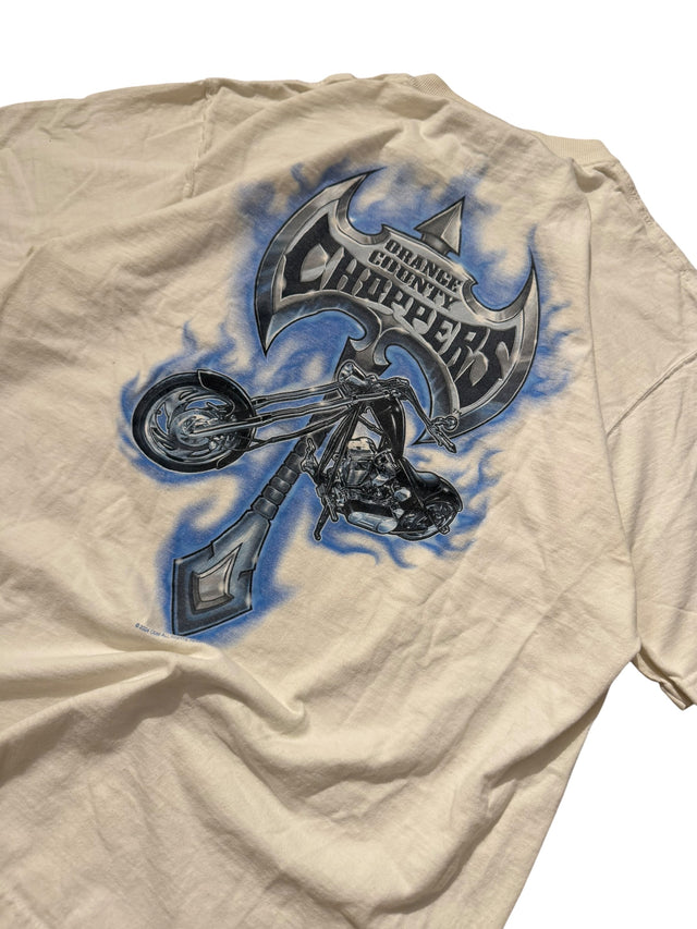 Vintage Orange County Choppers Blue Chrome Chopper Tee - White