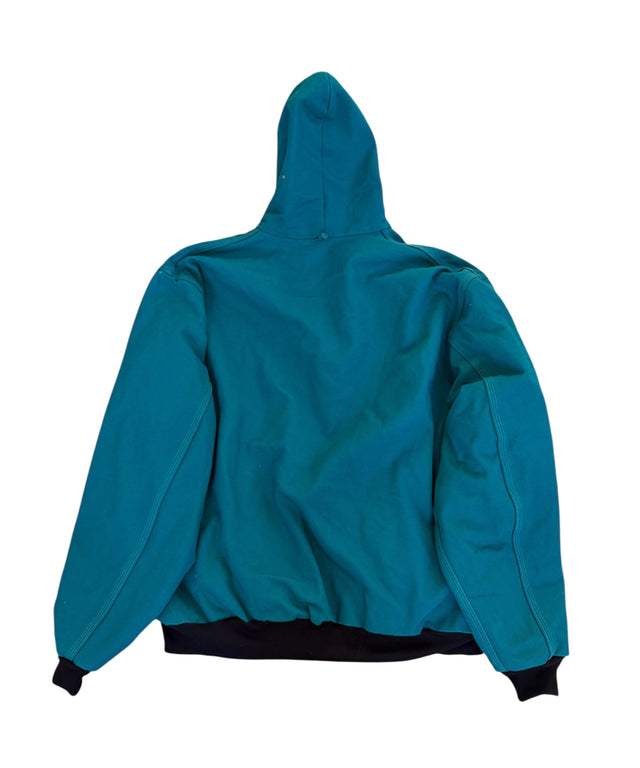 Vintage Aqua Teal Carhartt Hooded Active Jacket