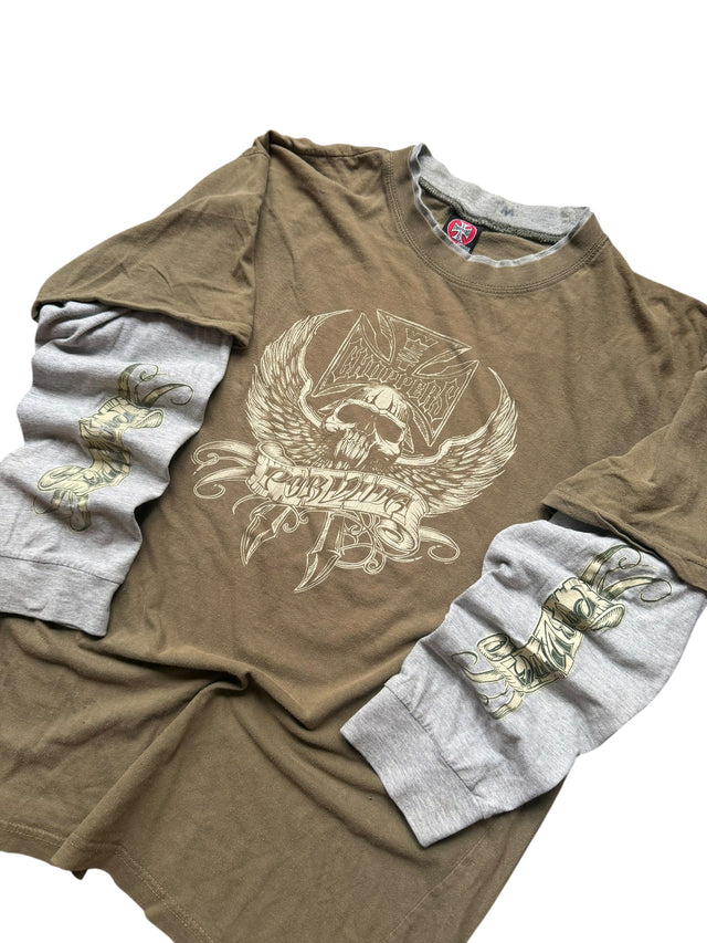 Vintage West Coast Choppers Skull & Wings Long Sleeve