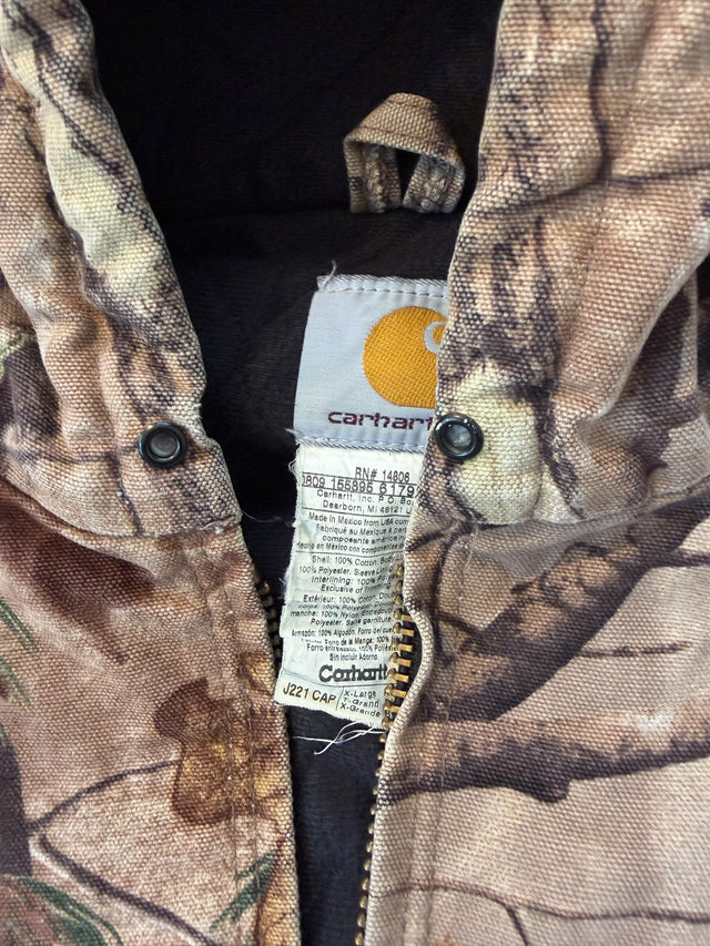 Vintage Camo Carhartt Hooded Active Jacket