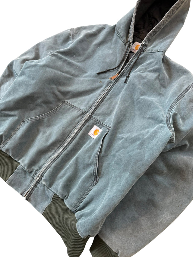 Vintage Ocean Teal Carhartt Hooded Active Jacket