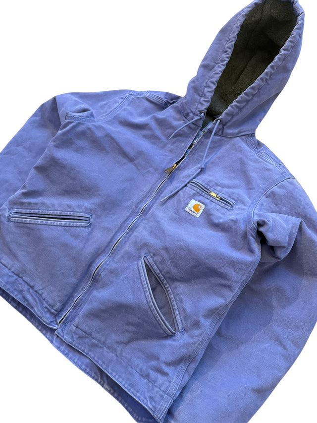 Vintage Magenta Purple Carhartt Hooded Detroit Jacket