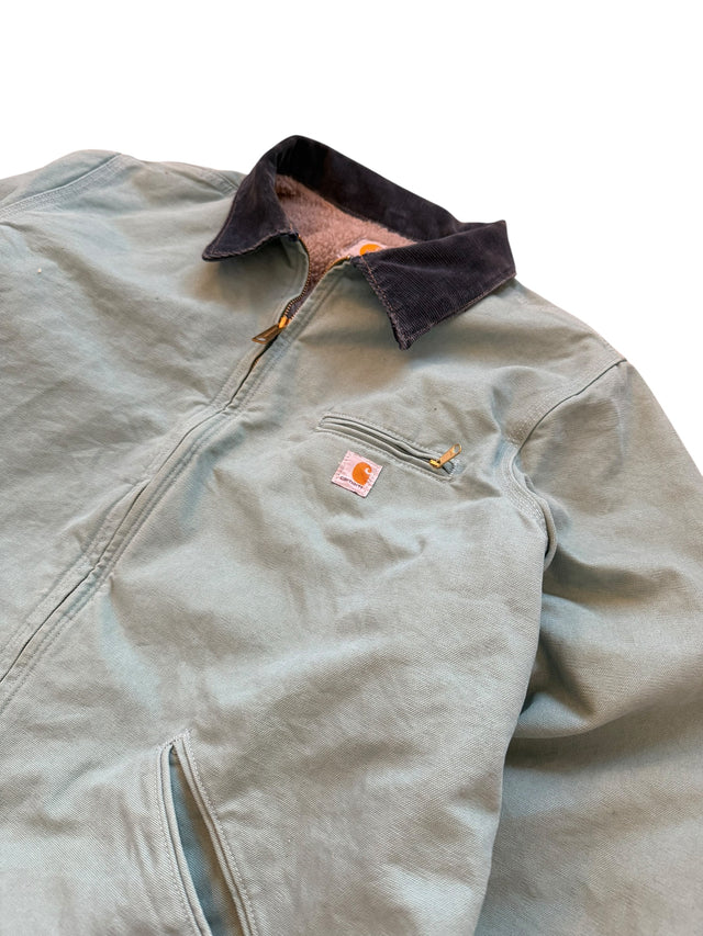 Vintage Light Blue Carhartt Sherpa Detroit Jacket