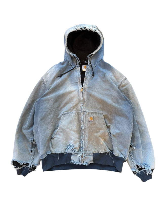 LIGHT BLUE DISTRESSED CARHARTT JACKET