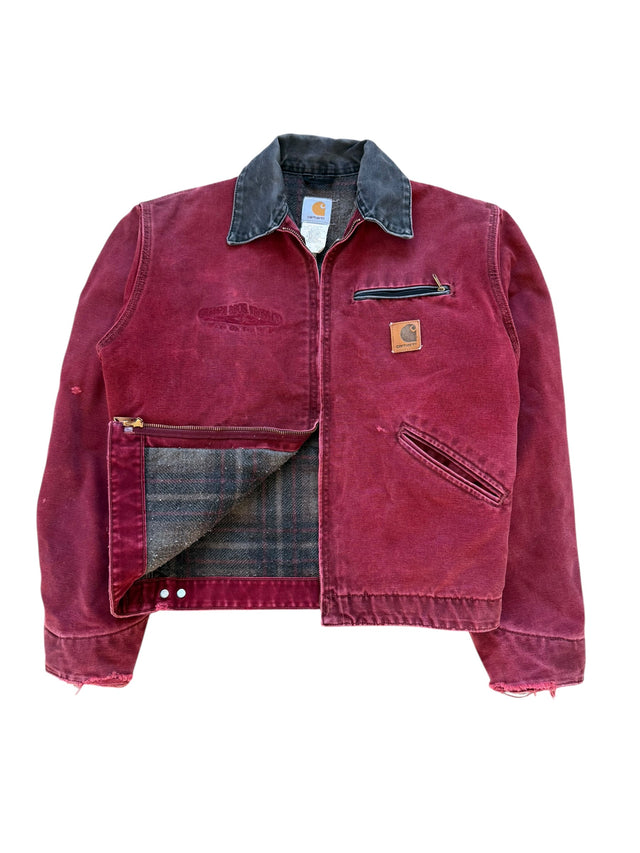 Vintage Crimson Red Carhartt J97 Detroit Jacket