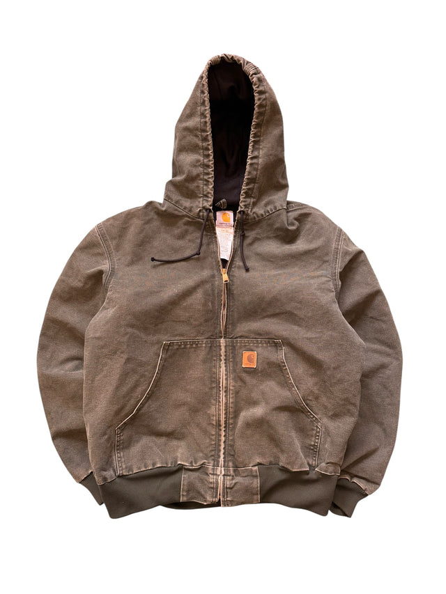 MOSS GREEN CARHARTT HOODED JACKET