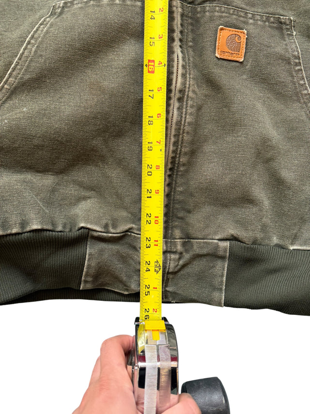 MOSS GREEN CARHARTT HOODED JACKET