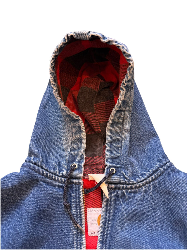 RED PLAID DENIM CARHARTT JACKET
