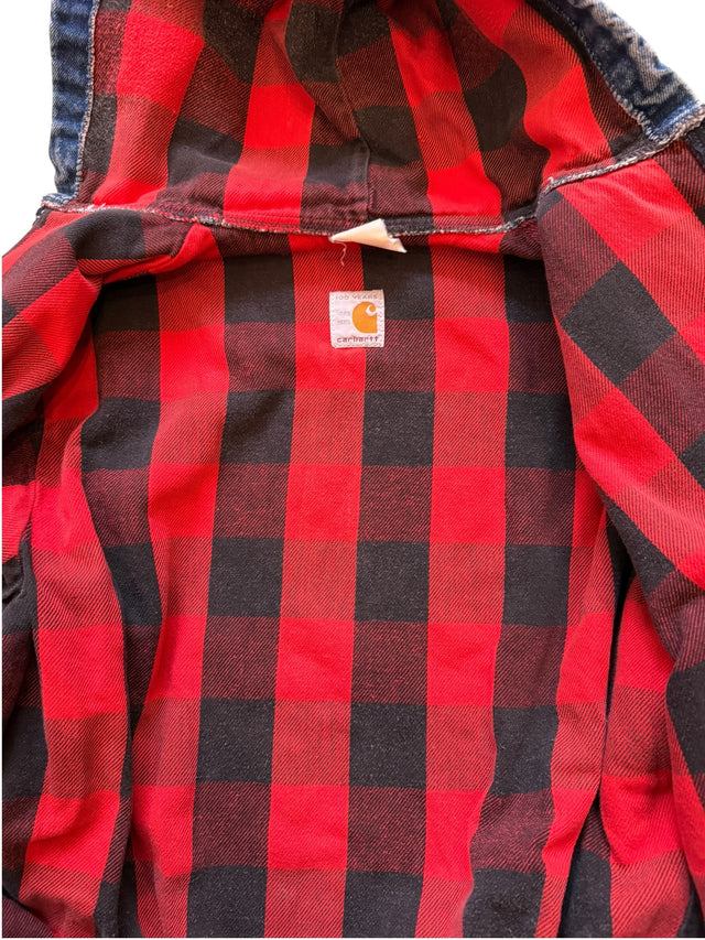 RED PLAID DENIM CARHARTT JACKET