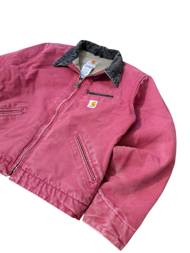 Vintage Ruby Red Carhartt Detroit Jacket