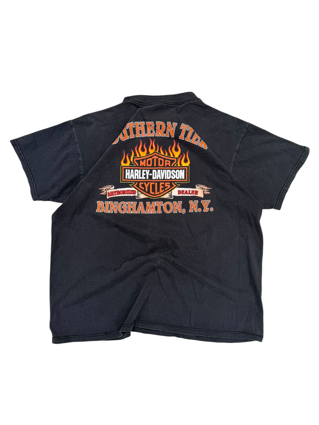 1999 Harley Davidson Eagle Flames Tee