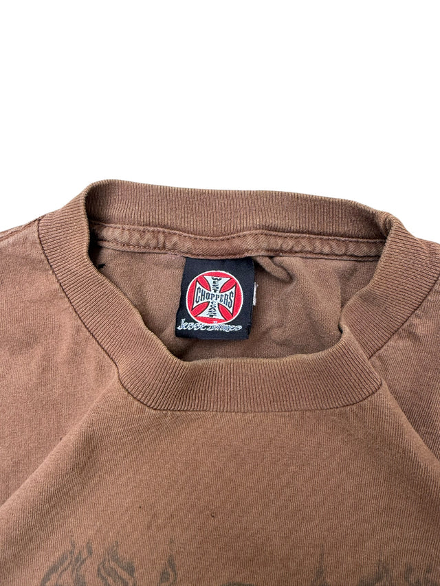 Vintage West Coast Choppers Brown Iron Cross Tee