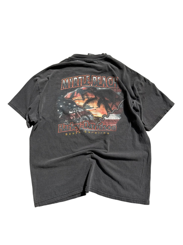 Vintage Faded Harley Davidson Upraised Eagle Tee