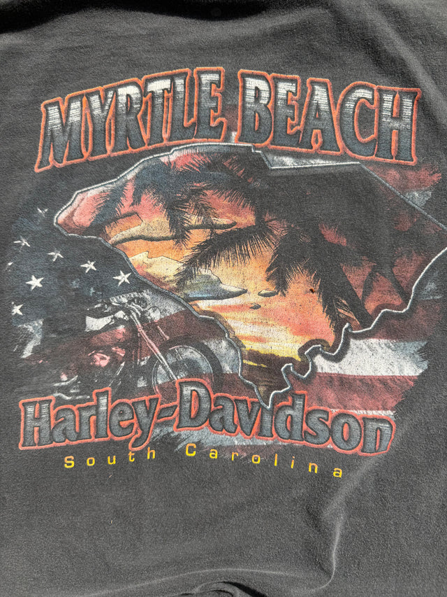 Vintage Faded Harley Davidson Upraised Eagle Tee