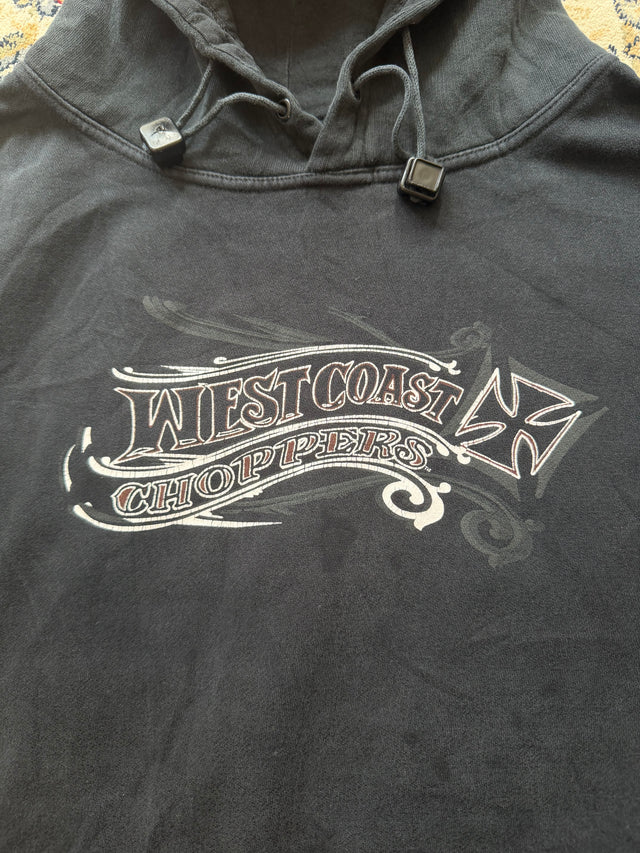 Vintage Faded West Coast Choppers Script Hoodie