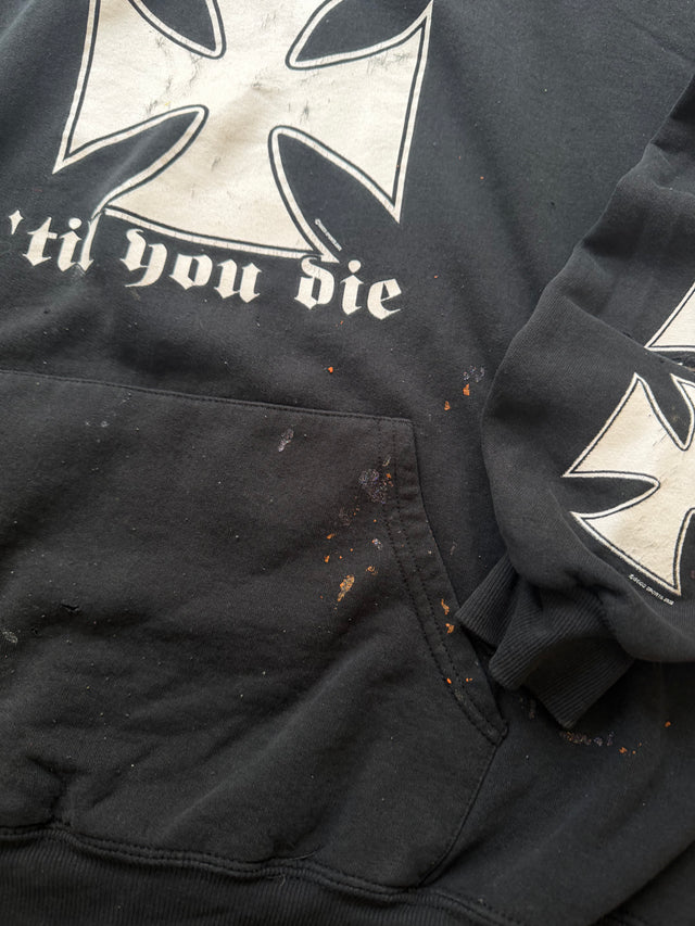 2002 Distressed Choppers Til You Die Hoodie