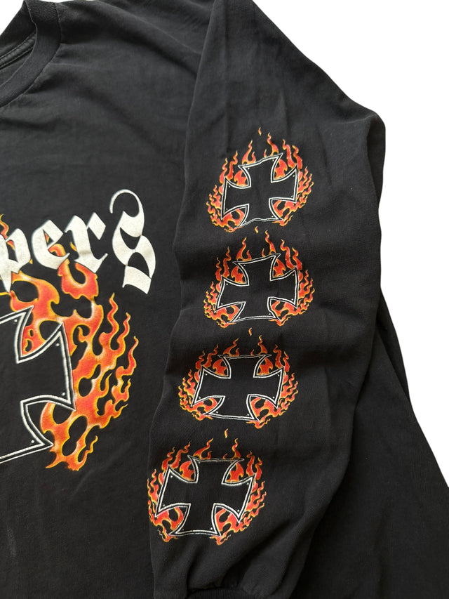 Vintage Choppers Flame Cross Long Sleeve