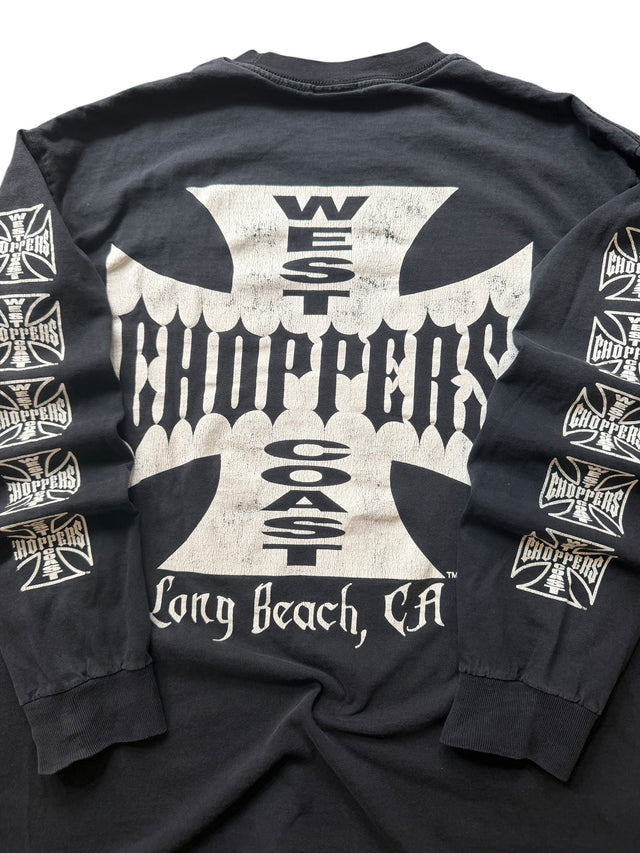 Vintage Faded West Coast Choppers Classic Logo Long Sleeve