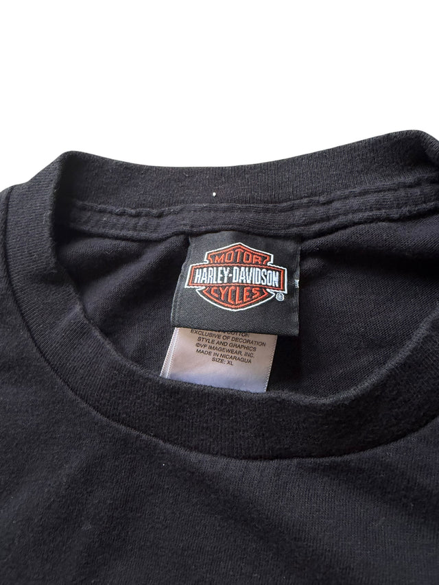 Vintage Harley Davidson Orange Flame Long Sleeve