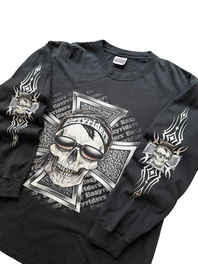 2005 Easy Riders Iron Cross Skull Long Sleeve