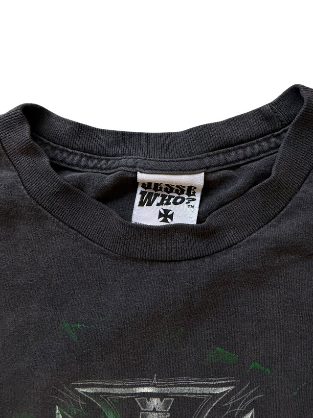 Vintage Distressed West Coast Choppers Green Splatter Long Sleeve