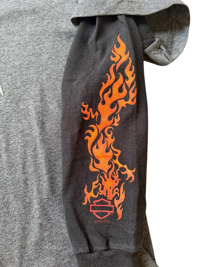 Vintage Harley Davidson Flame Thermal Long Sleeve
