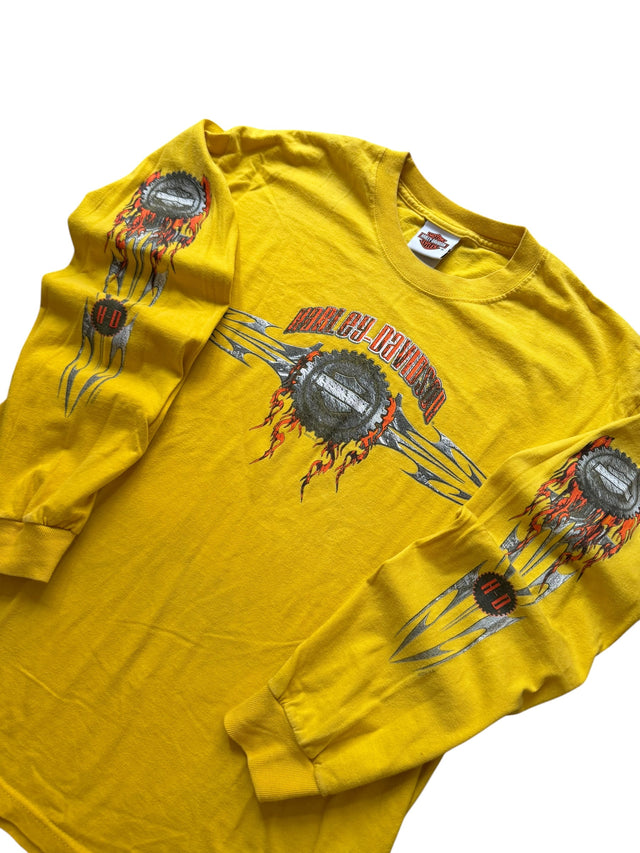 Vintage Harley Davidson Yellow Long Sleeve
