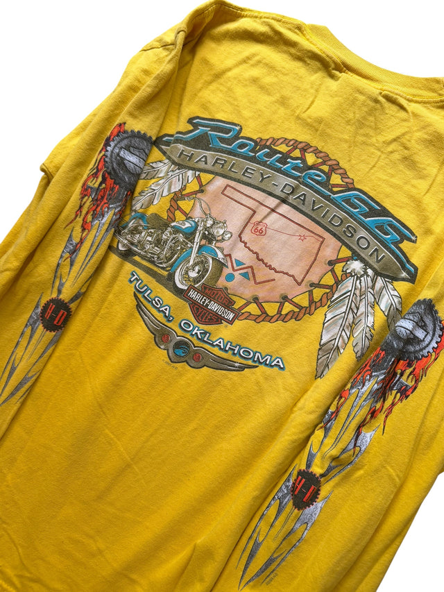 Vintage Harley Davidson Yellow Long Sleeve