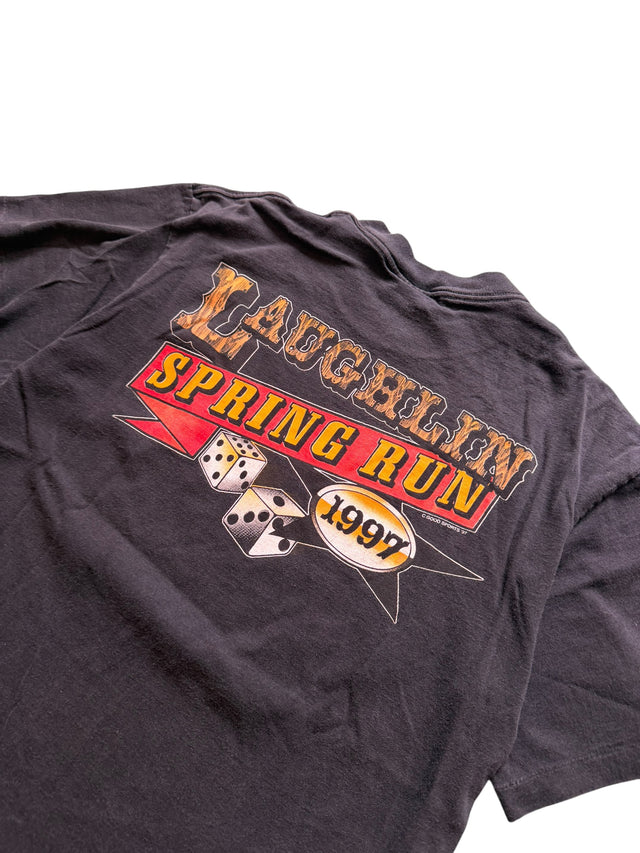 Vintage Laughlin Spring Run 1997 Bull Skull & Snake Tee