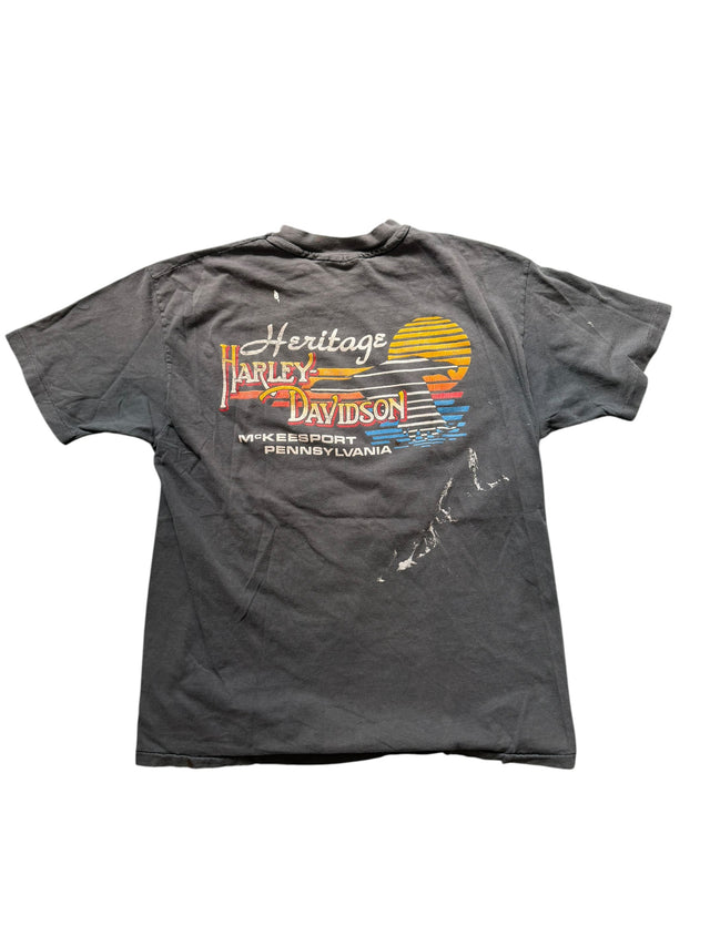 Vintage Harley-Davidson "America Your Pride is Showing" Flag Rider Tee