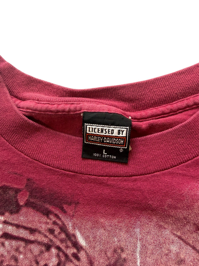 Vintage Harley-Davidson Maroon Official Licensed Motorcycle Photo Tee