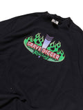 Vintage Grave Digger Monster Truck Racing Tee - Green Flames