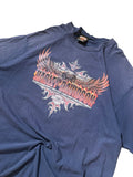 Vintage Harley-Davidson Navy Eagle Flame Tribal Tee - McGuire HD Walnut Creek CA