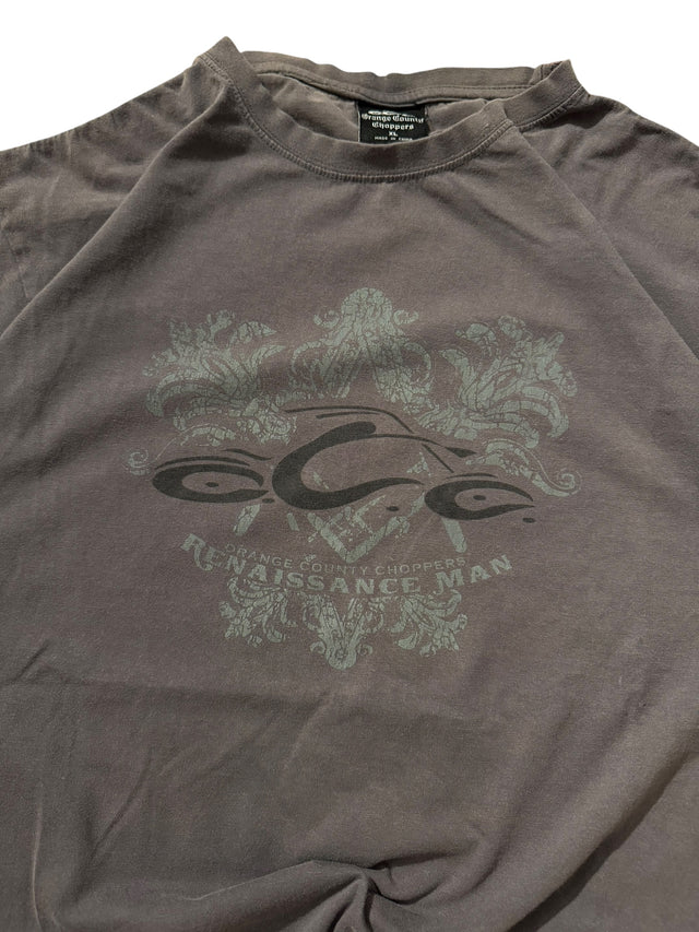 Vintage Orange County Choppers Renaissance Man Faded Tee - Gray