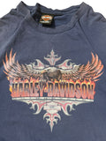 Vintage Harley-Davidson Navy Eagle Flame Tribal Tee - McGuire HD Walnut Creek CA