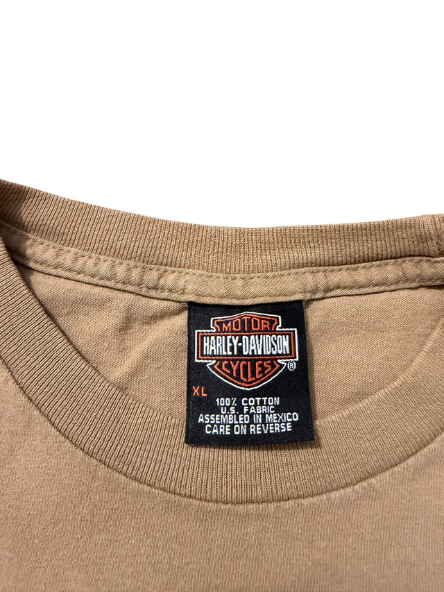 Vintage Harley-Davidson Tribal Bar & Shield Long Sleeve Tee - Smoky Mountain HD Tan
