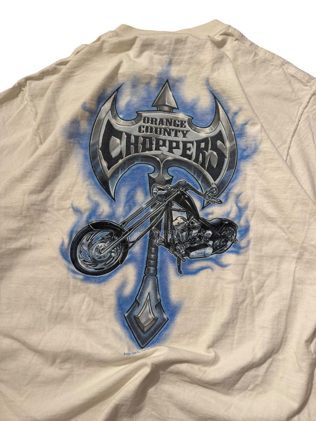 Vintage Orange County Choppers Blue Chrome Chopper Tee - White
