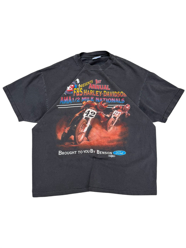 Faded 1990's Harley Davidson x Ford Speedway Racing T-Shirt
