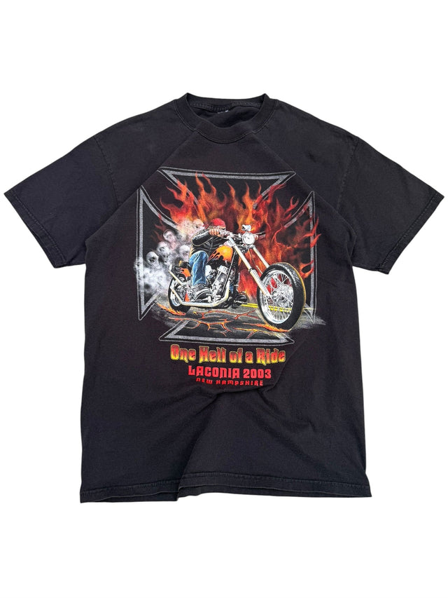 2003 Choppers Cross Flame Laconia Tee