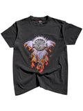 2000 Harley Davidson Flame Purple Logo Tee