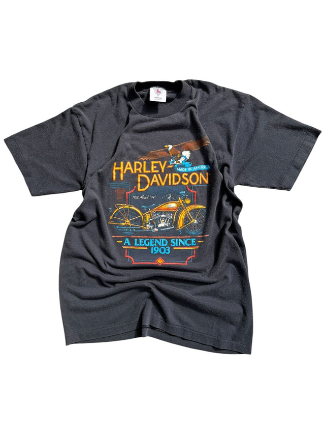 1987 Faded Harley Davidson A Legend Since 1903 Tee