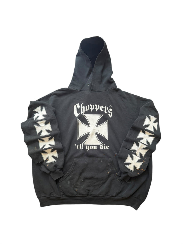 2002 Distressed Choppers Til You Die Hoodie