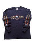 Vintage Harley Davidson Live to Ride Navy Flame Long Sleeve