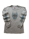 Vintage Harley Davidson Light Blue Flame Long Sleeve