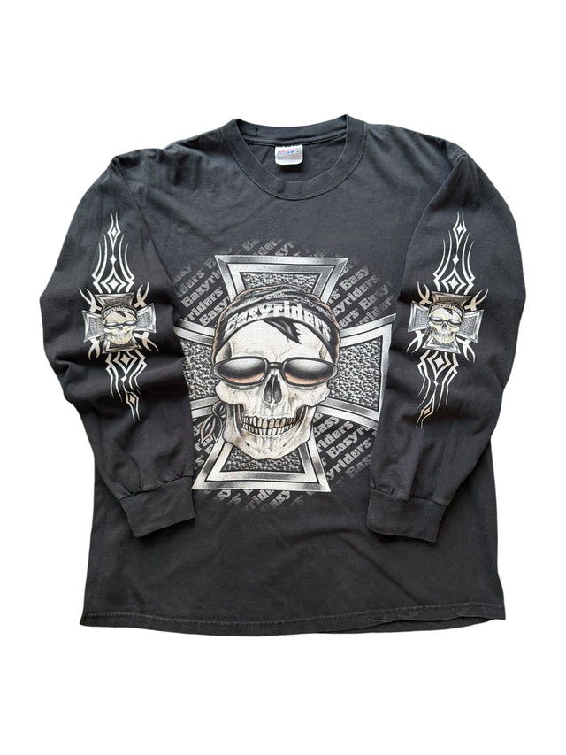 2005 Easy Riders Iron Cross Skull Long Sleeve