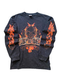 Vintage Faded Easy Riders Flame Skull Long Sleeve