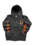 Vintage Harley Davidson Manchester Nashua Flame Zip Hoodie