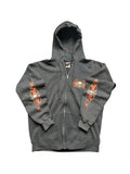 Mile High Harley Davidson Aurora Colorado Skull Flame Zip Hoodie