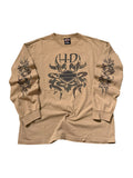 Vintage Harley-Davidson Tribal Bar & Shield Long Sleeve Tee - Smoky Mountain HD Tan